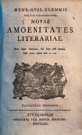 Novae amoenitates literariae, 2