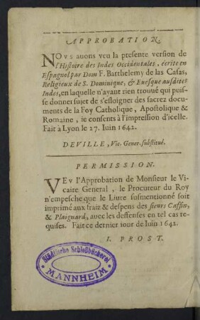 Approbation. / Permission.