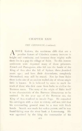 Chapter XXIV. The Chindwin (continued)
