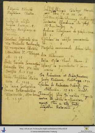 Bibliographische Notizen