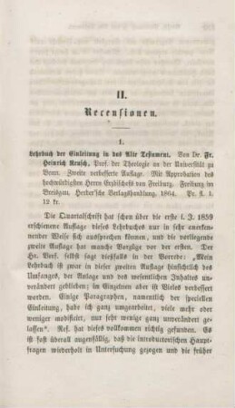 149-151 [Rezension] Reusch, Franz Heinrich, Lehrbuch der Einleitung in das Alte Testament