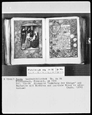 Stundenbuch — Anbetung der Könige, Folio 79verso