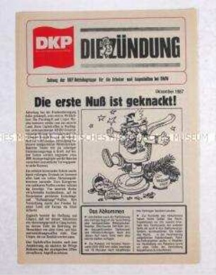 Zeitung der DKP-Betriebsgruppe für die Arbeiter und Angestellten bei BMW u.a. zur nuklearen Abrüstung