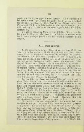 XIII. Berg und Thal