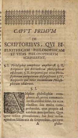 Burcardi Gotthelffi Struvii Bibliotheca Philosophica : In Suas Classes Distributa