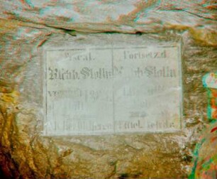 Verstufungstafel im Rothschönberger Stolln im Freiberger Revier