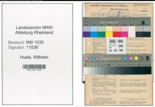Entnazifizierung Wilhelm Huels , geb. 10.06.1907 (Bauingenieur)