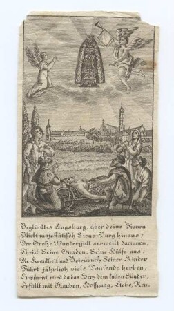 kleines Andachtsbild mit Darstellung der Heiligen Hostie aus Aug (kleines Andachtsbild)