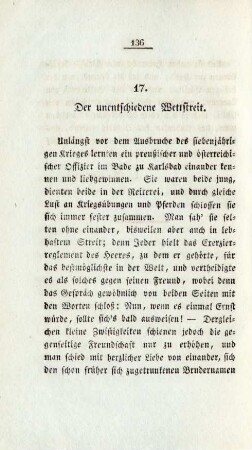 17. Der unentschiedene Wettstreit