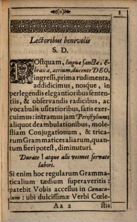 Peristylium linguae sanctae Ebraicae : quo exhibetur grammaticae pars altera