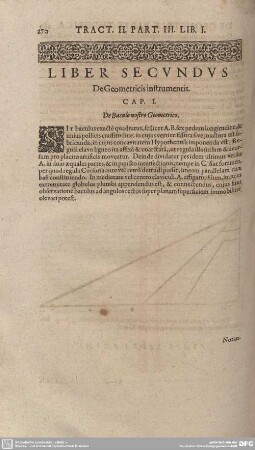 Liber Secundus. De Geometricis instrumentis.