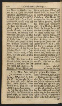 XIX. Von den heiligen zehen Geboten.