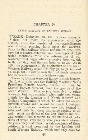 Chapter IV Early History Of Railway Unions