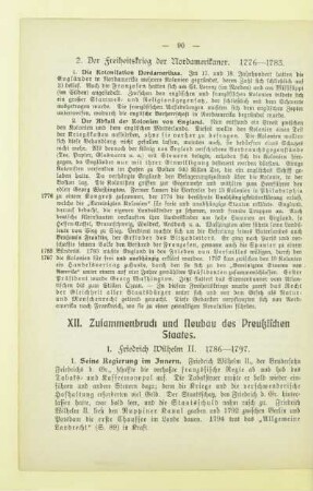 XII. Zusammenbruch und Neubau des Preußischen Staates