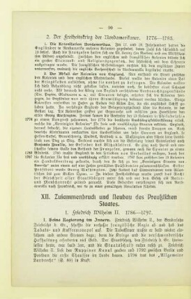 XII. Zusammenbruch und Neubau des Preußischen Staates
