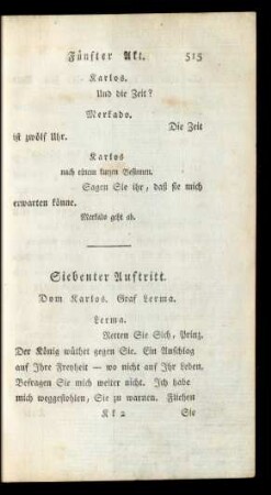 Siebenter Auftritt. Dom Karlos. Graf Lerma