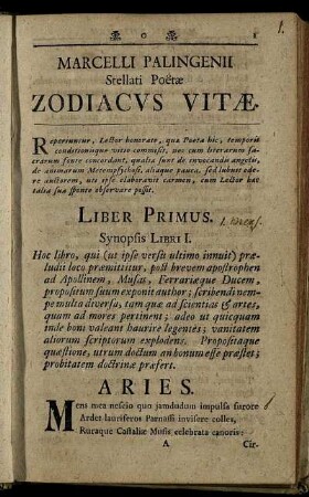 Liber Primus. - Liber Quartus.