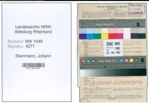 Entnazifizierung Johann Steinmann , geb. 06.07.1916 (Kaufmaennischer Angestellter)