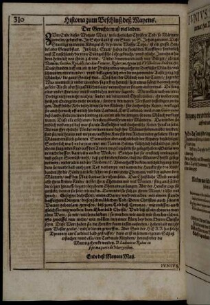Historia zum Beschluß des Mayens.