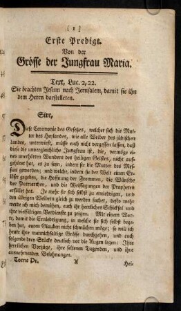 1-42, Erste Predigt