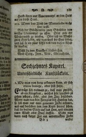 Sechzehntes Kapitel. Unterschiedliche Kunststücklein.
