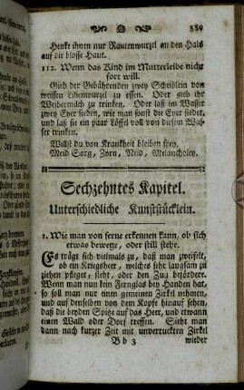 Sechzehntes Kapitel. Unterschiedliche Kunststücklein.