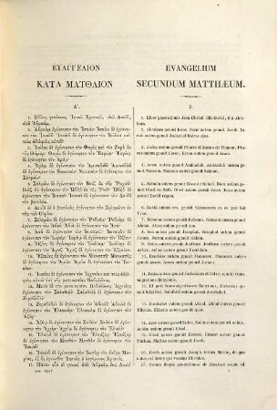 Novum Testamentum graece et latine : in antiquis testibus textum versionis vulgatae latinae indagavit