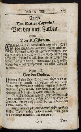 Zusatz Des Dritten Capitels, Von braunen Farben.
