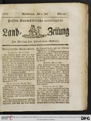 Hessen-Darmstädtische privilegirte Landzeitung