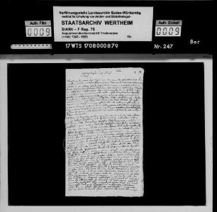 Streit zwischen der Propstei Holzkirchen und dem Choramt in Remlingen wegen Zehnten auf Erlenbacher Gemarkung (Abschriften)