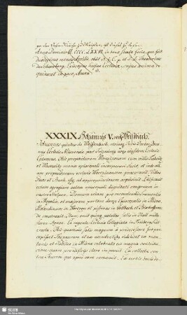 XXXIX. Johannes V. von Weißbach.