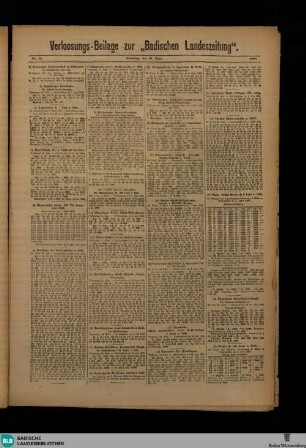 Badische Landes-Zeitung, Verloosung-Beilage, No. 11