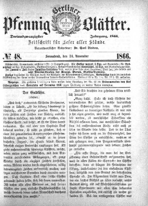 No. 48, Sonnabend, den 24. November