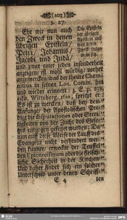 §. 27. Die Episteln der übrigen Aposteln und was deren Zweck insgemein sey