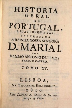 Historia Geral De Portugal, E Suas Conquistas, 15