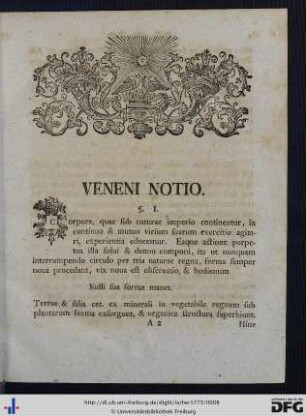 Veneni Notio.