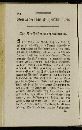 Von Bittschriften und Promemorien.