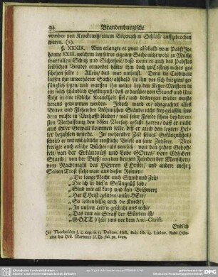 [§ XXXIX. Wie er von demselben verdammet worden?]