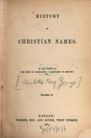 History of Christian names, 2