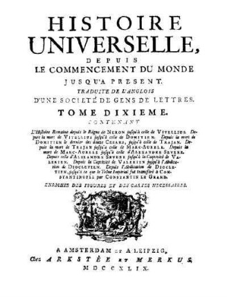 10: Contenant l'histoire romaine depuis la régne de Neron jusqu'à celle de Vittelius ...