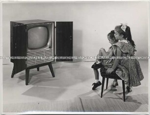 Werbeaufnahme für einen Fernseher