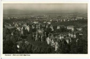 Karlsbad. Blick vom Café Jägerhaus