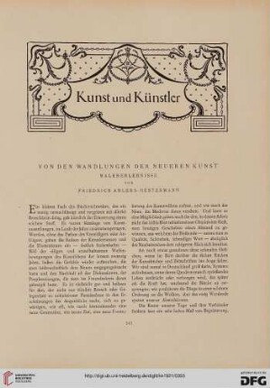 Von den Wandlungen der neueren Kunst: Malererlebnisse