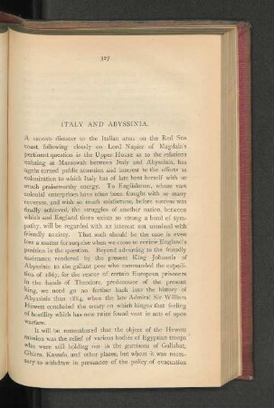 Italy And Abyssinia.