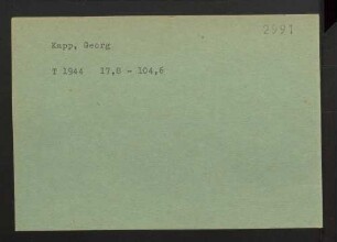 Kapp, Georg