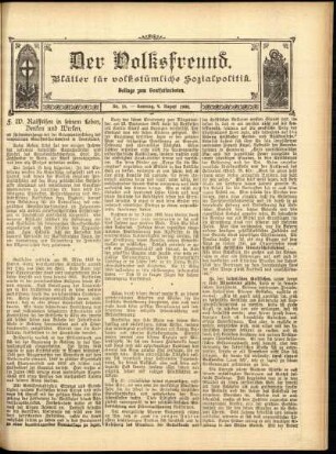 Ausgabe vom Sonntag, den 09. August 1908.