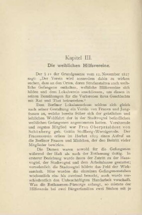 Kapitel III. Die weiblichen Hilfsvereine