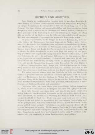 Orpheus und Aigisthos