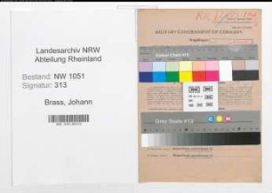 Entnazifizierung Johann Brass , geb. 18.09.1901 (Stadtinspektor)