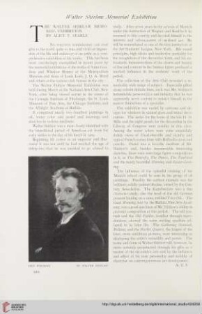The Walter Shirlaw memorial exhibition